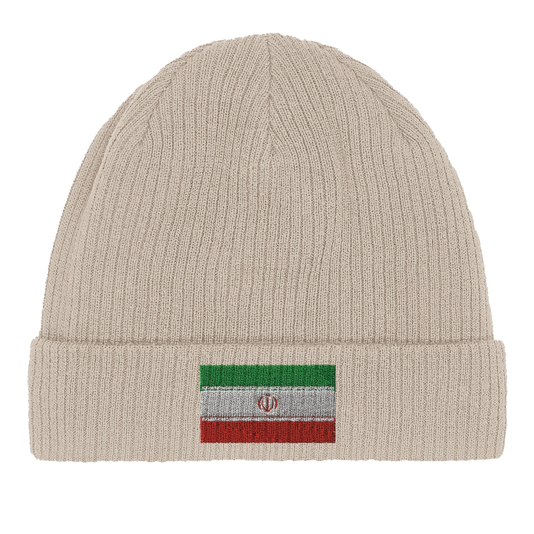 Bonnet en coton biologique avec le drapeau de l'Iran, léger et confortable, parfait pour toutes les saisons.