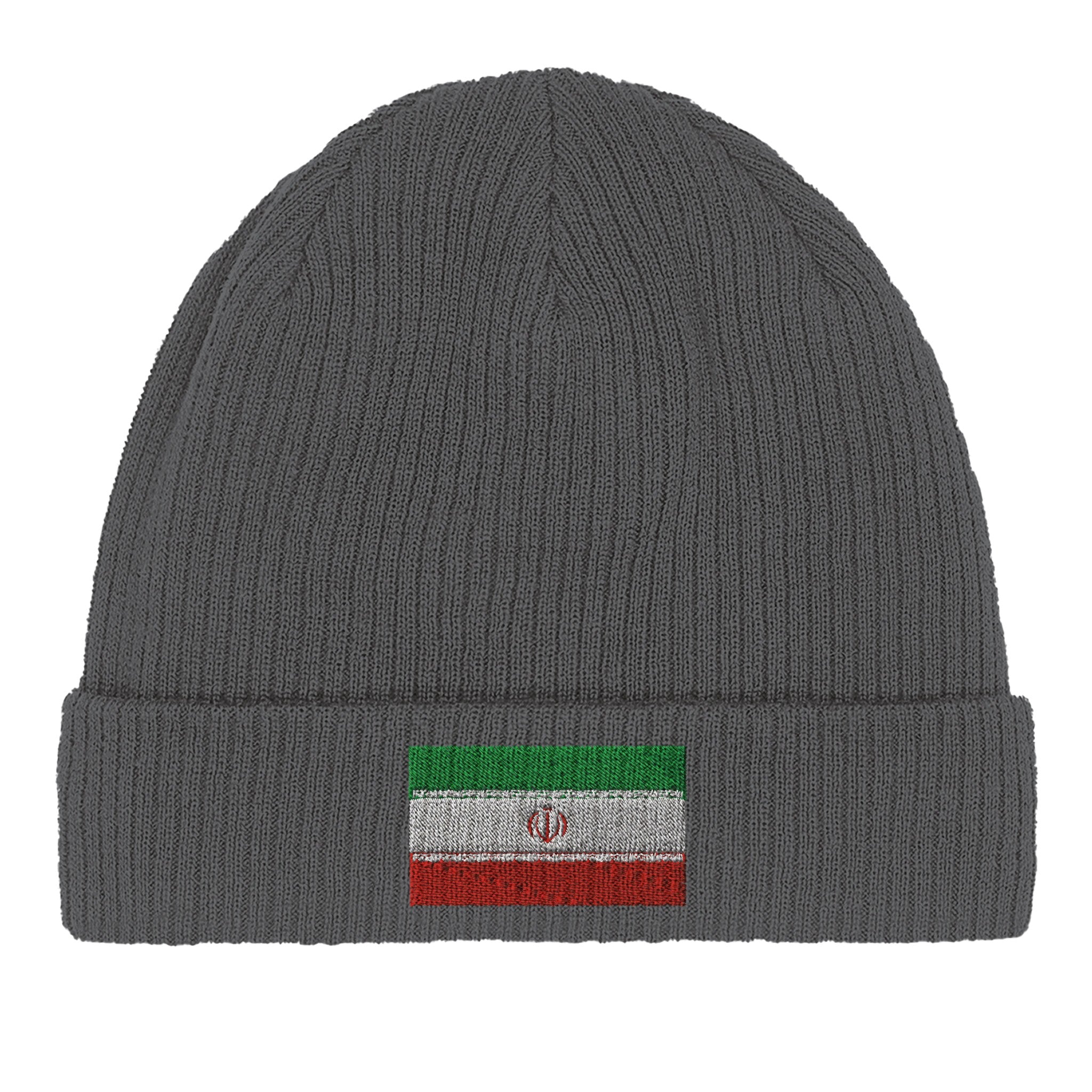 Bonnet en coton biologique avec le drapeau de l'Iran, léger et confortable, parfait pour toutes les saisons.