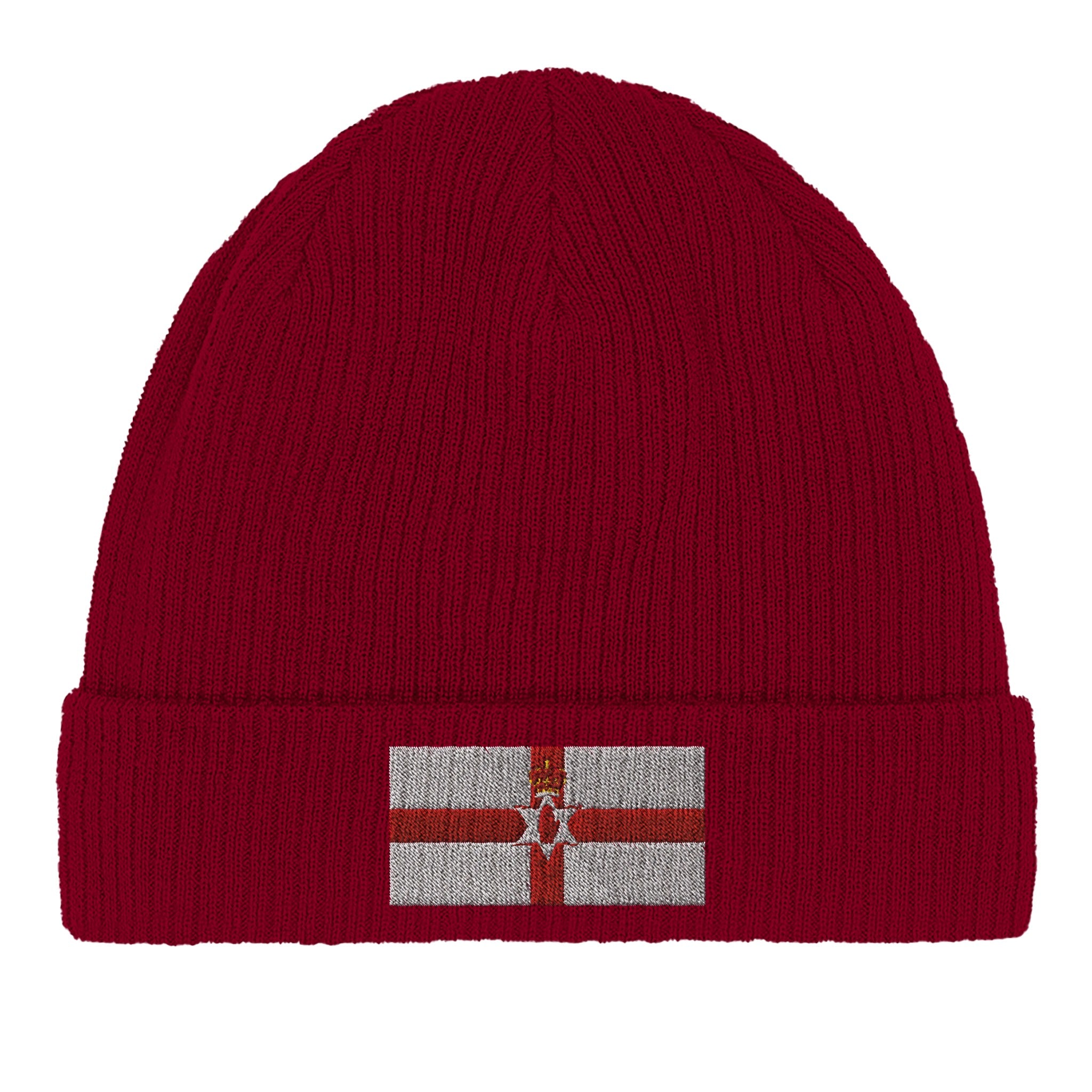 Bonnet en coton biologique avec le drapeau de l'Irlande du Nord, doux et léger, parfait pour toutes les occasions.