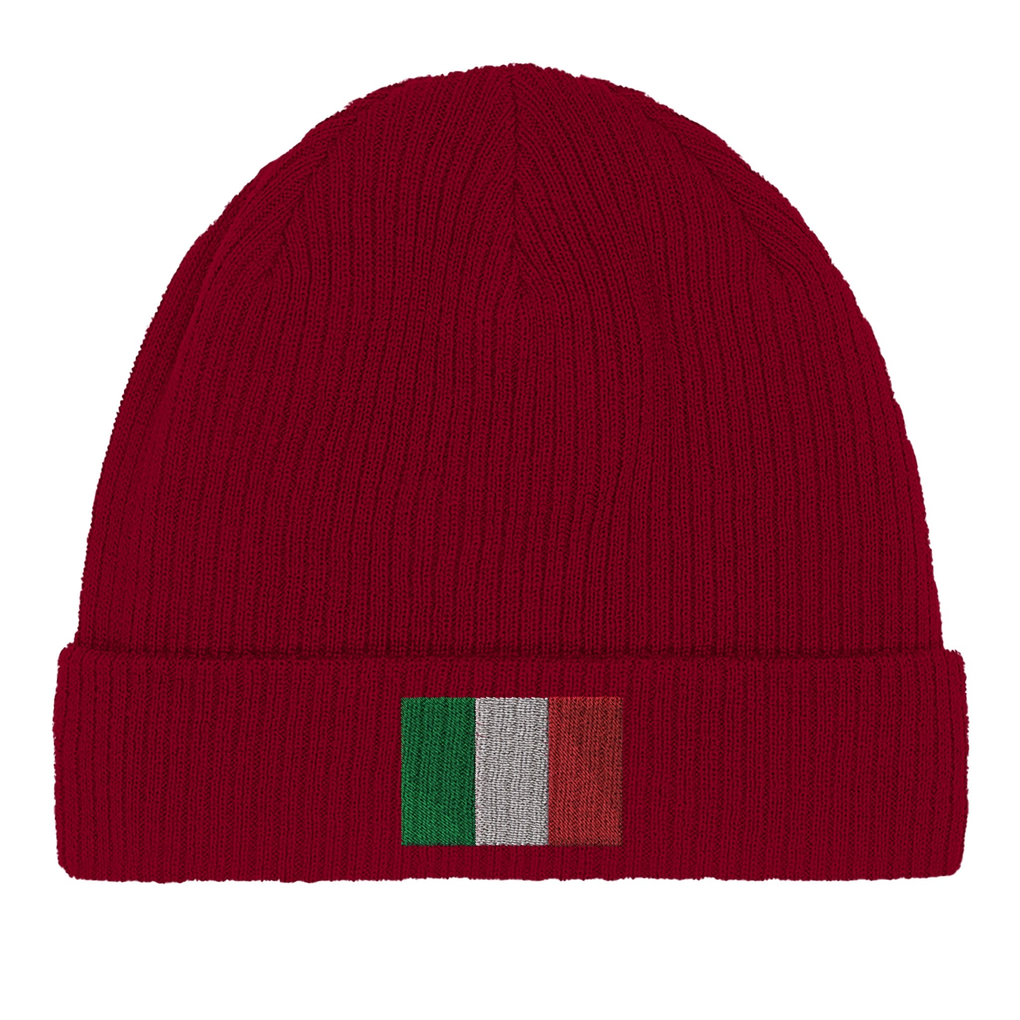 Bonnet en coton biologique avec le Drapeau de l'Italie, léger et confortable, parfait pour toutes les occasions.