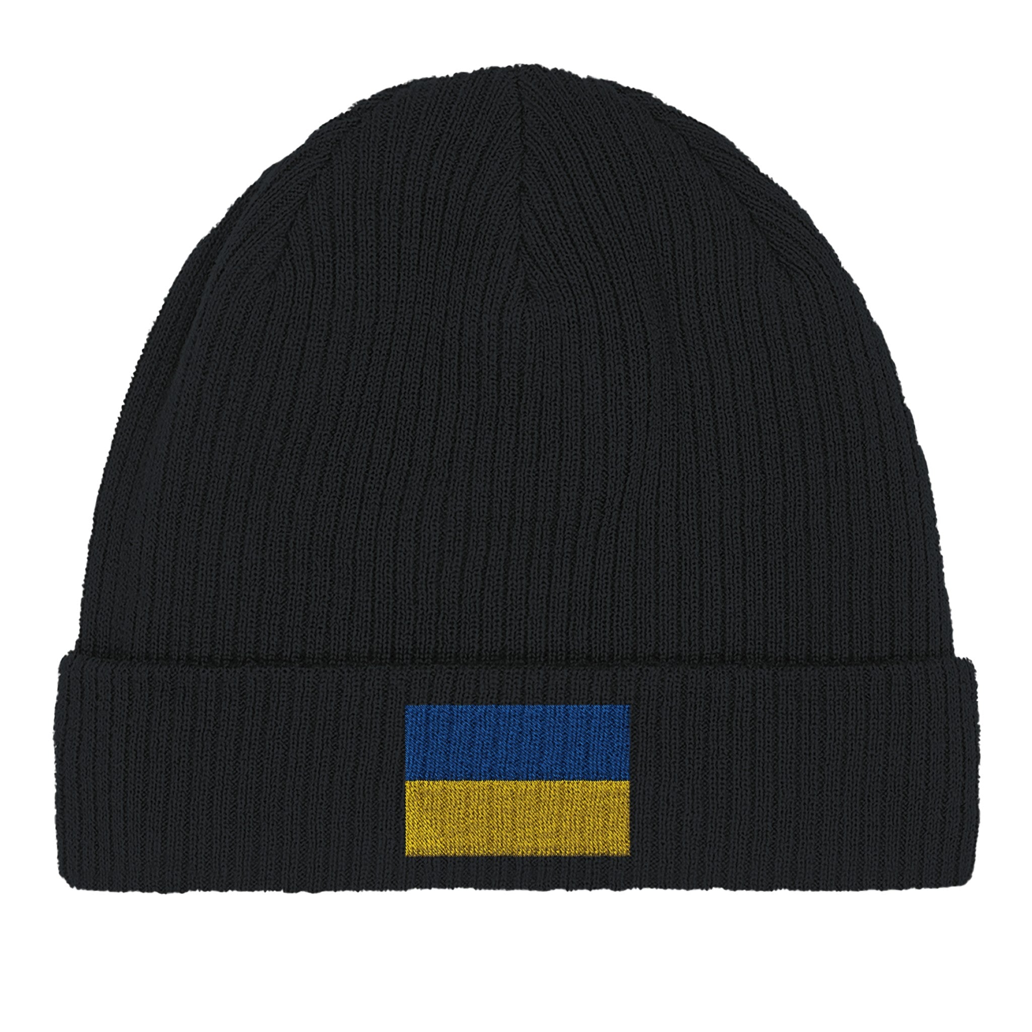 Bonnet en coton biologique avec le drapeau de l'Ukraine, doux et confortable, parfait pour toutes les occasions.