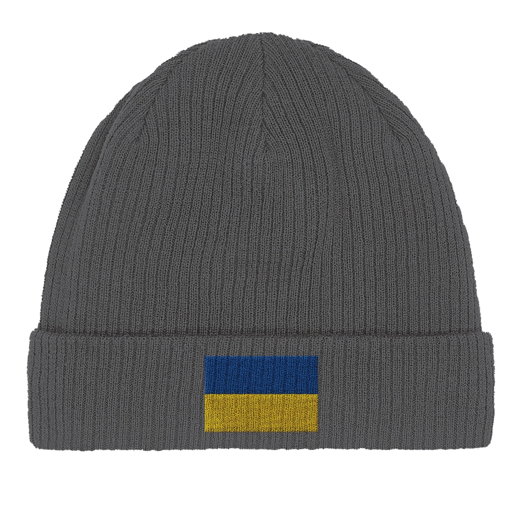 Bonnet en coton biologique avec le drapeau de l'Ukraine, doux et confortable, parfait pour toutes les occasions.