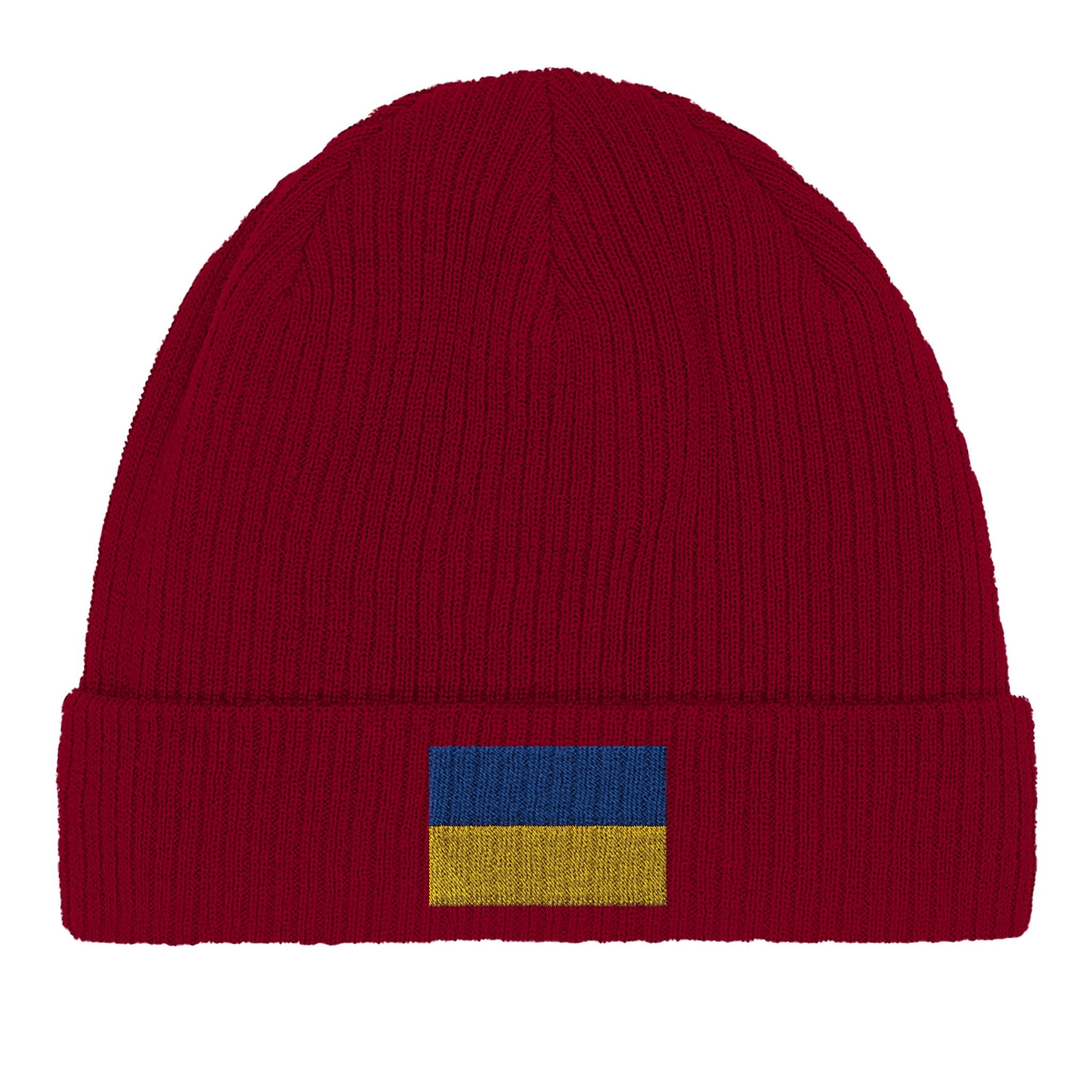 Bonnet en coton biologique avec le drapeau de l'Ukraine, doux et confortable, parfait pour toutes les occasions.