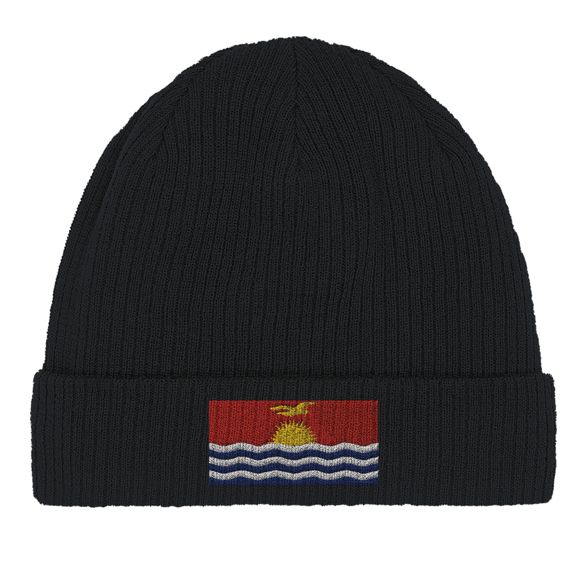 Bonnet en coton biologique avec le drapeau des Kiribati, léger et confortable, parfait pour toutes les saisons.