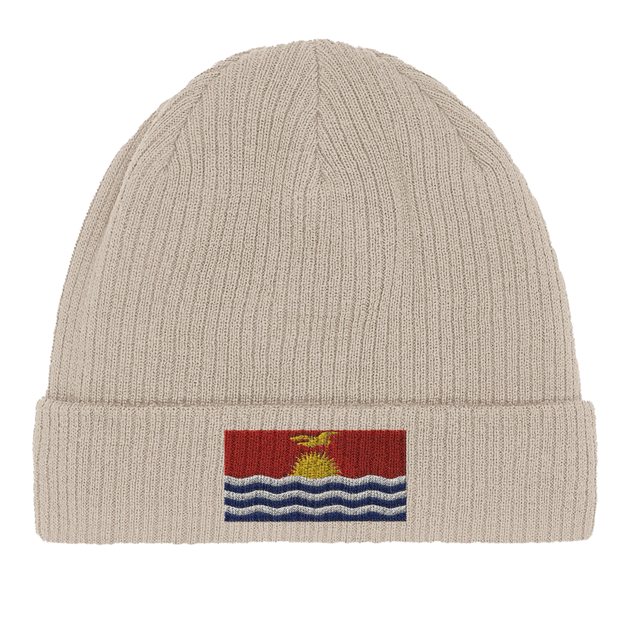 Bonnet en coton biologique avec le drapeau des Kiribati, léger et confortable, parfait pour toutes les saisons.