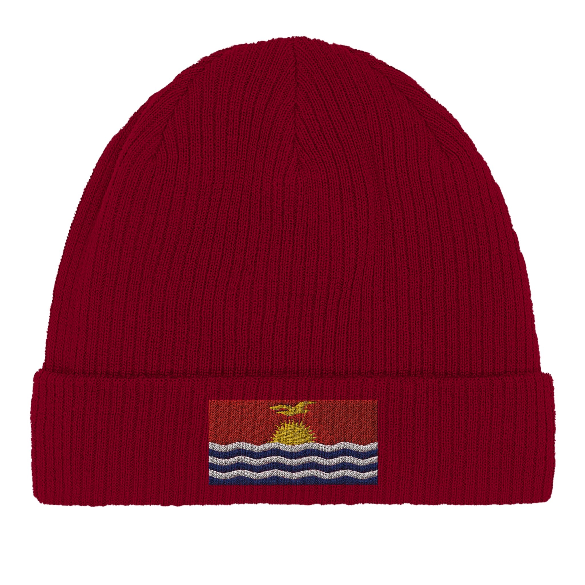 Bonnet en coton biologique avec le drapeau des Kiribati, léger et confortable, parfait pour toutes les saisons.