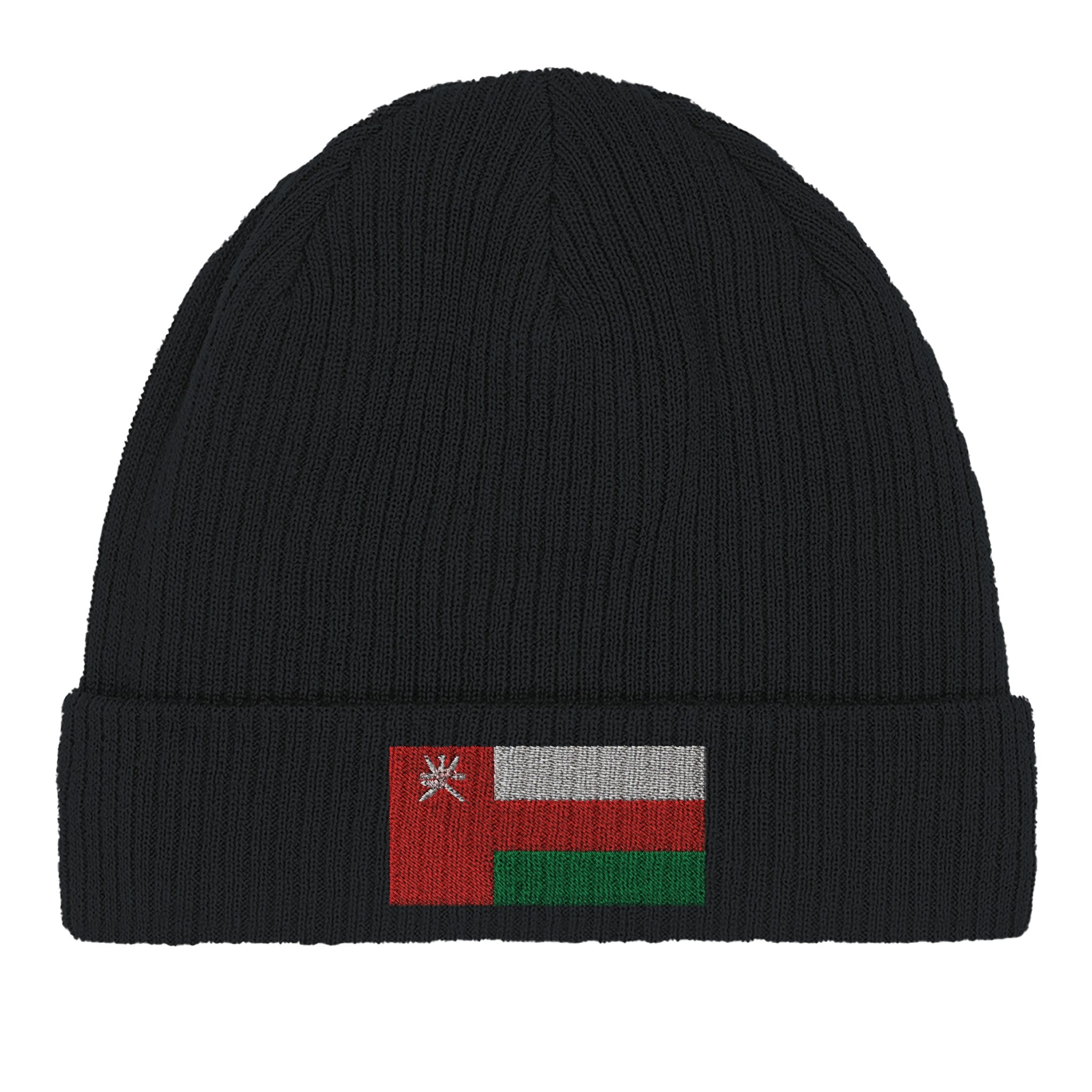 Bonnet en coton biologique avec le drapeau d'Oman, léger et confortable, parfait pour toutes les occasions.