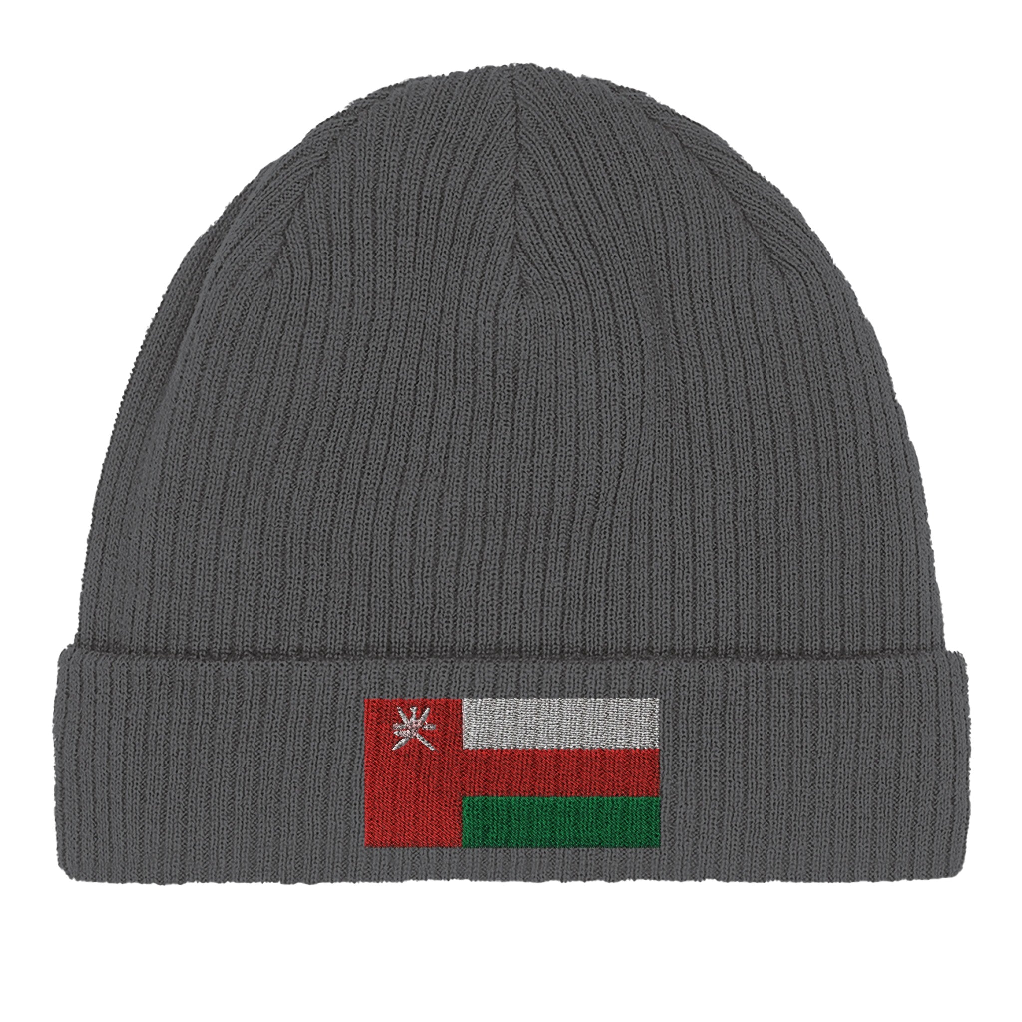 Bonnet en coton biologique avec le drapeau d'Oman, léger et confortable, parfait pour toutes les occasions.