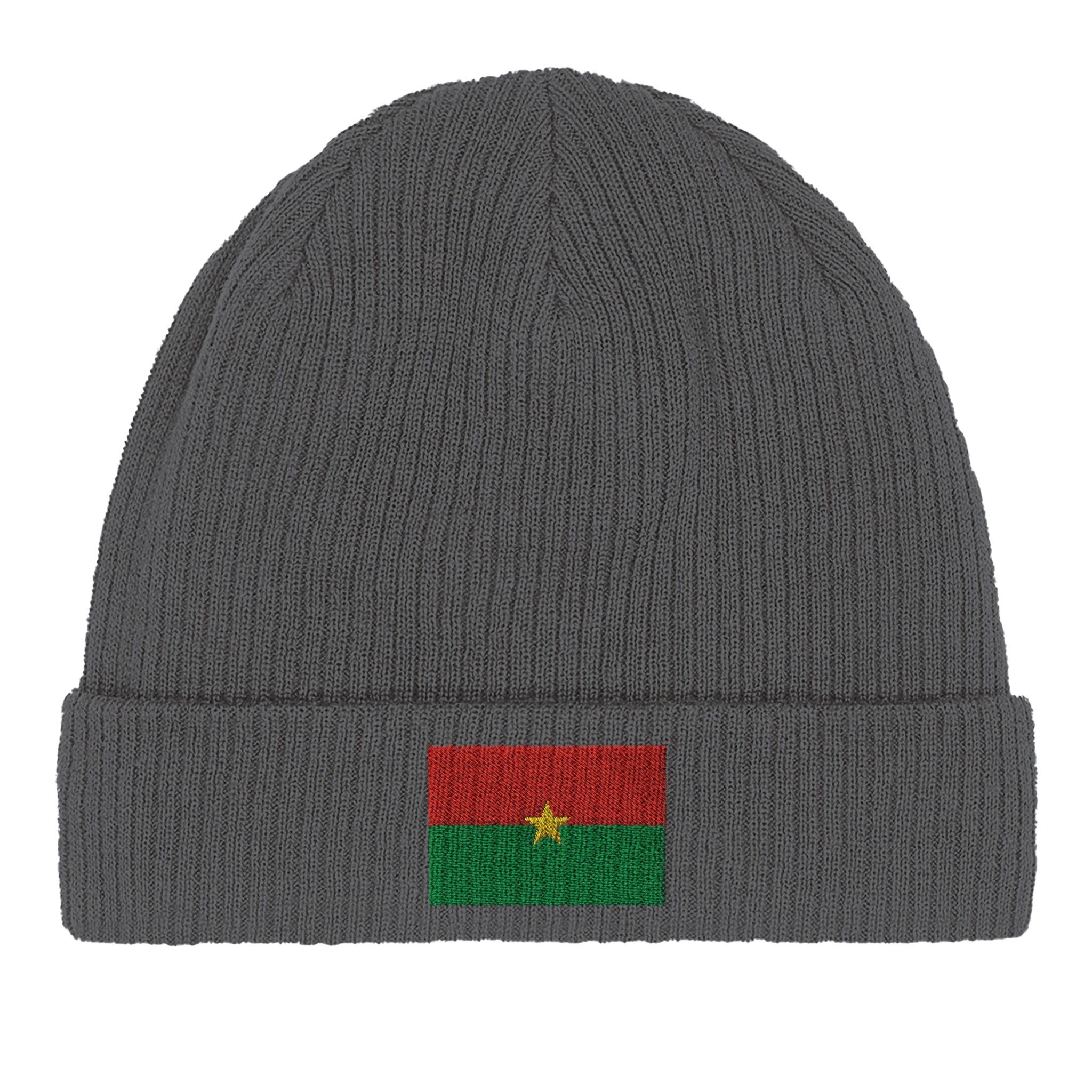 Bonnet en coton biologique avec le drapeau du Burkina Faso, léger et confortable, parfait pour toutes les occasions.