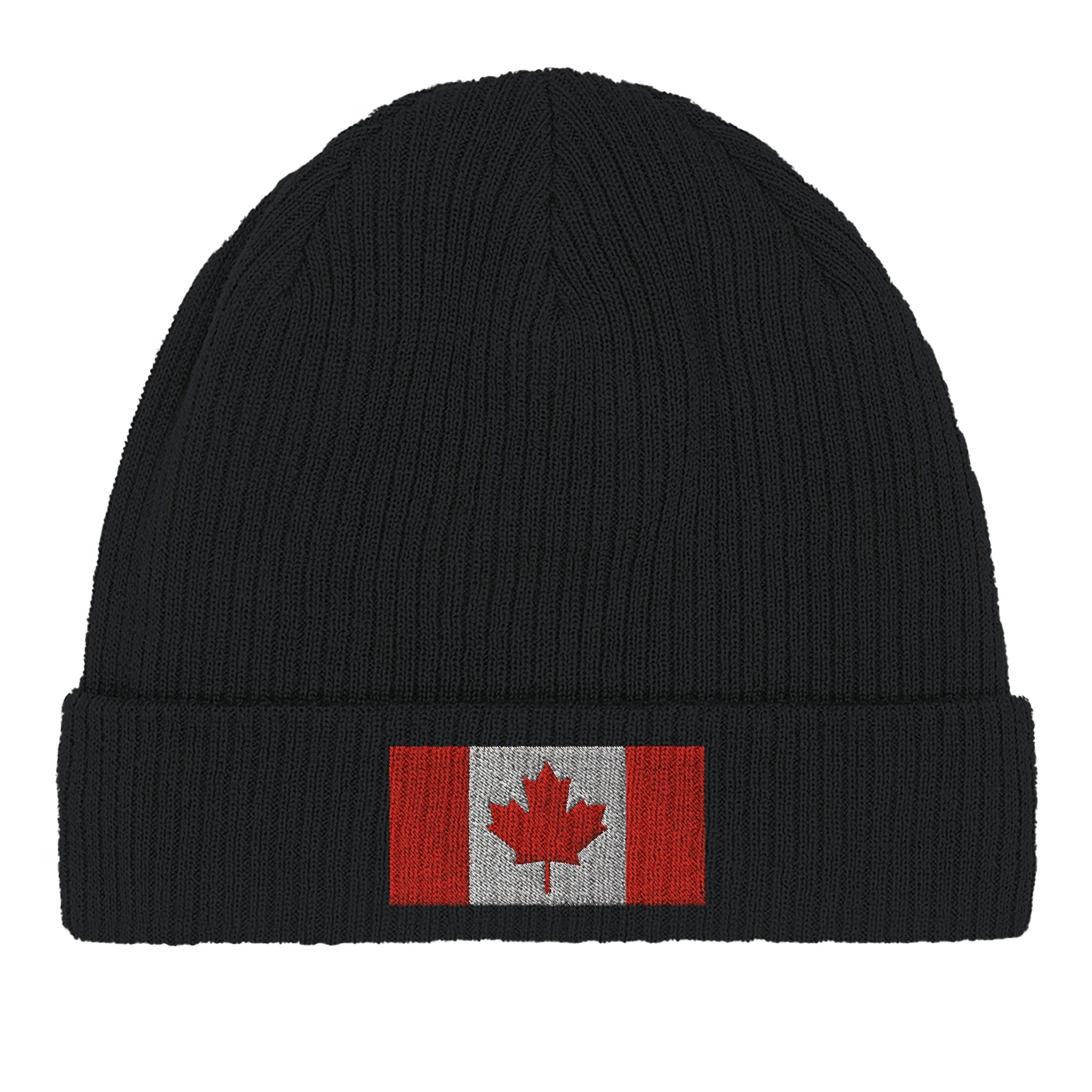 Bonnet en coton biologique avec le drapeau du Canada, doux et confortable, idéal pour toutes les saisons.