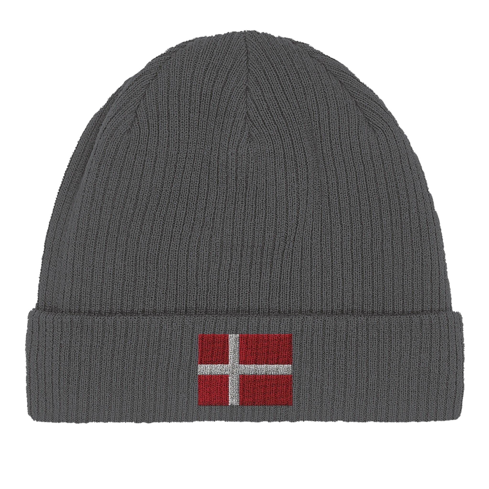 Bonnet en coton biologique Drapeau du Danemark, doux et confortable, idéal pour toutes les saisons.