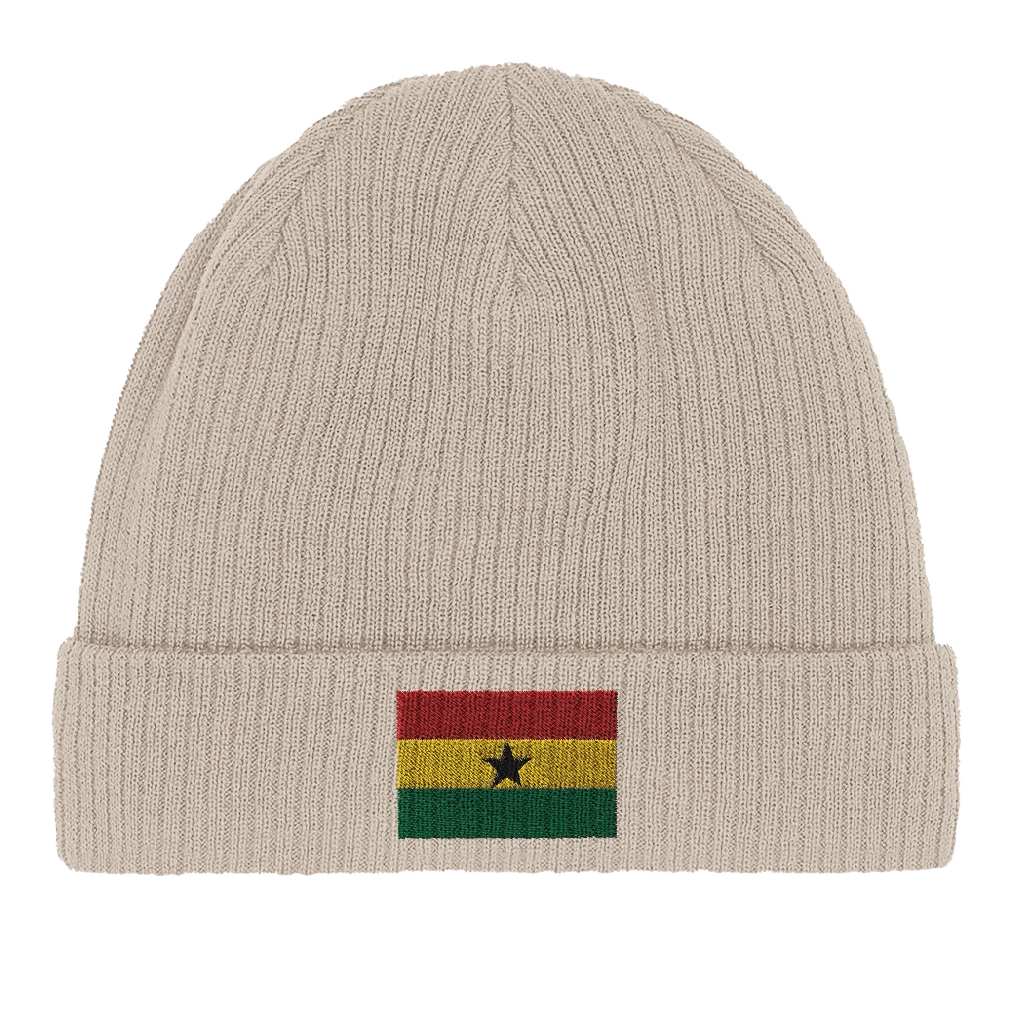 Bonnet en coton biologique avec le Drapeau du Ghana, léger et confortable, parfait pour toutes les occasions.