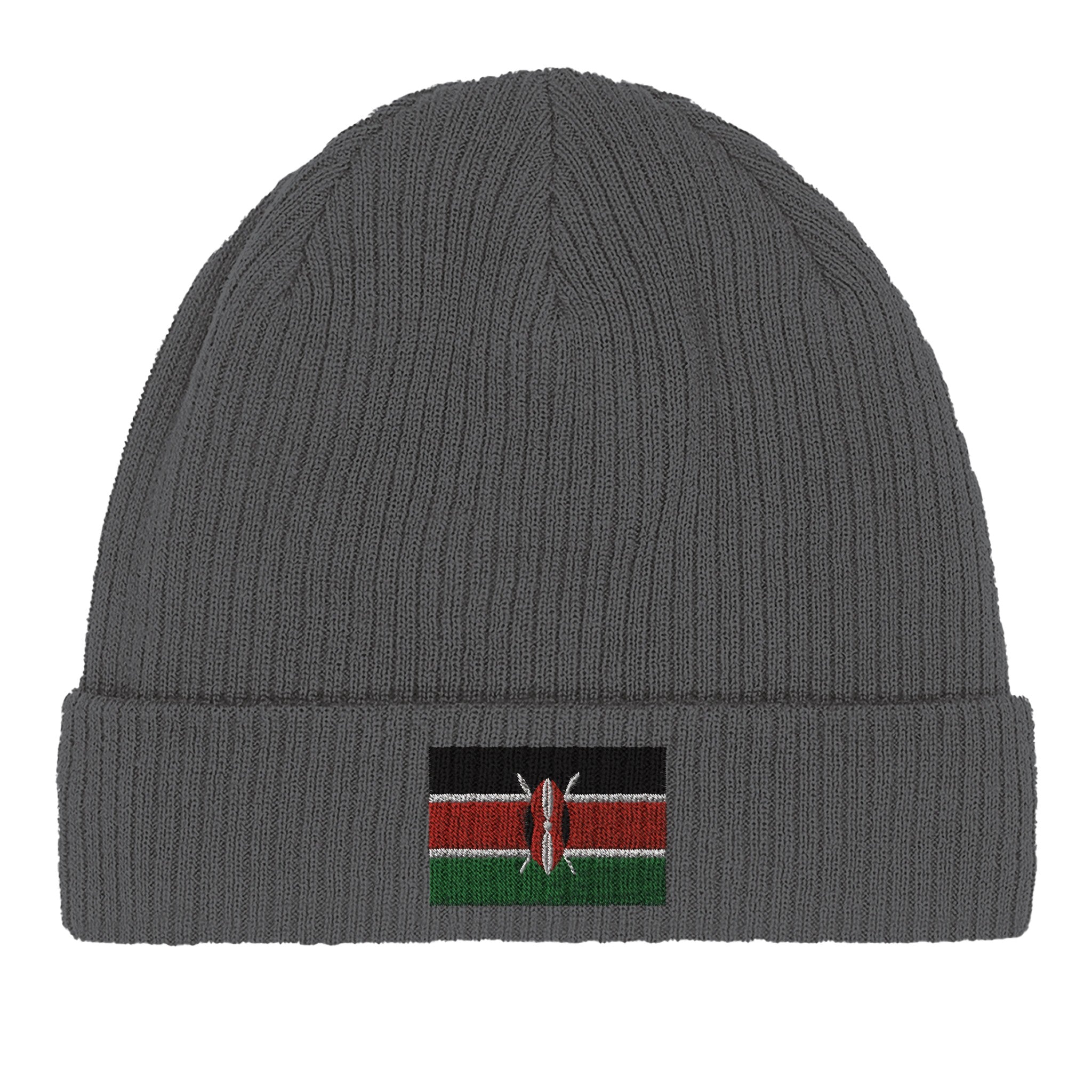 Bonnet en coton biologique avec le Drapeau du Kenya, léger et confortable, idéal pour un usage quotidien.