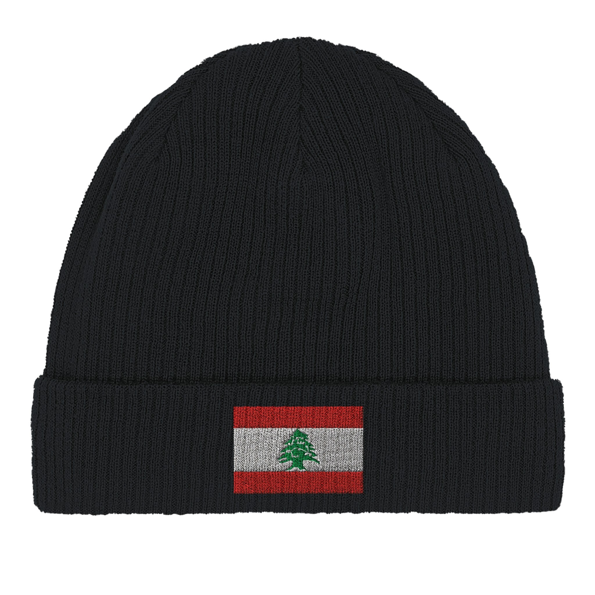 Bonnet en coton biologique avec le drapeau du Liban, léger et confortable, idéal pour toutes les saisons.