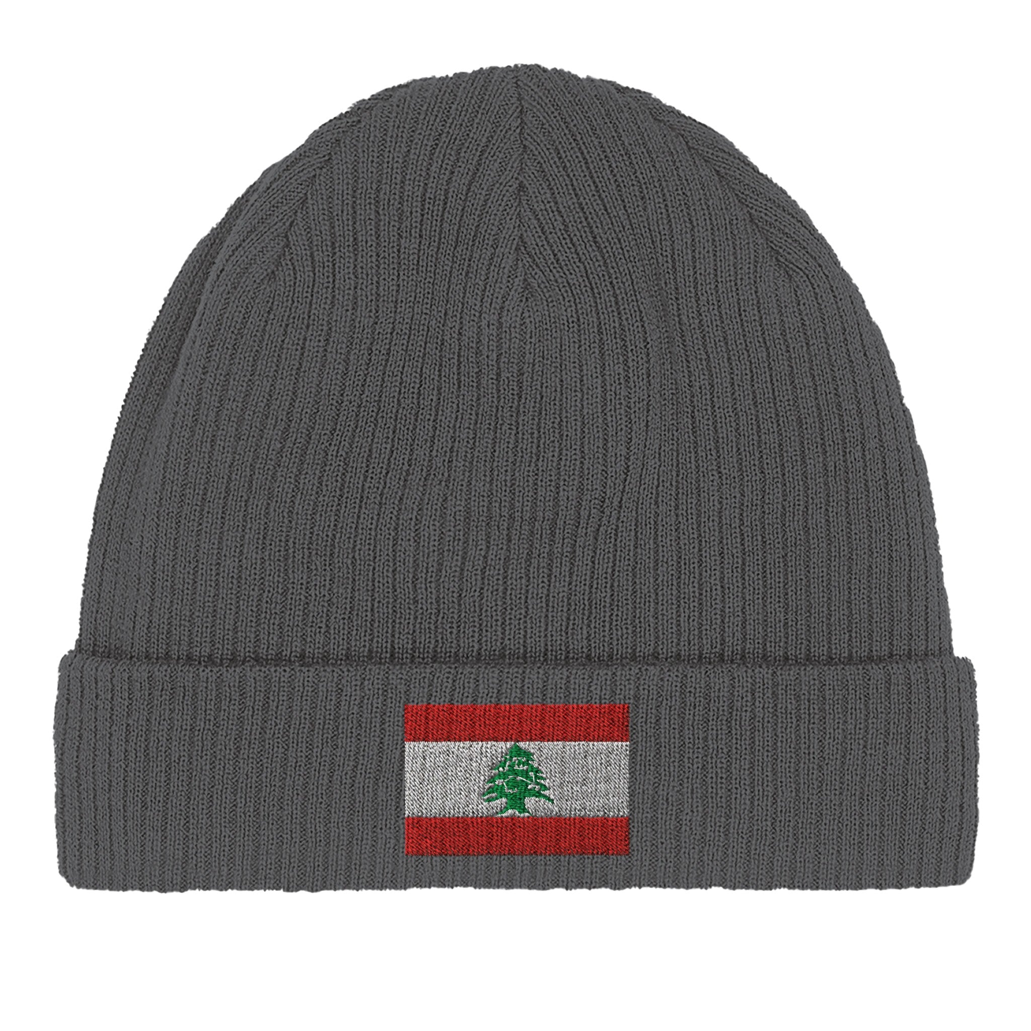 Bonnet en coton biologique avec le drapeau du Liban, léger et confortable, idéal pour toutes les saisons.