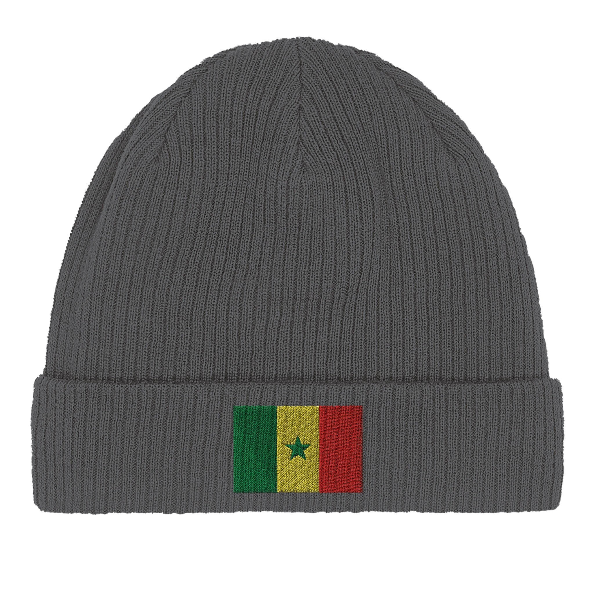 Bonnet en coton Drapeau du Sénégal, fabriqué en coton biologique, léger et respirant, idéal pour un style éco-responsable.