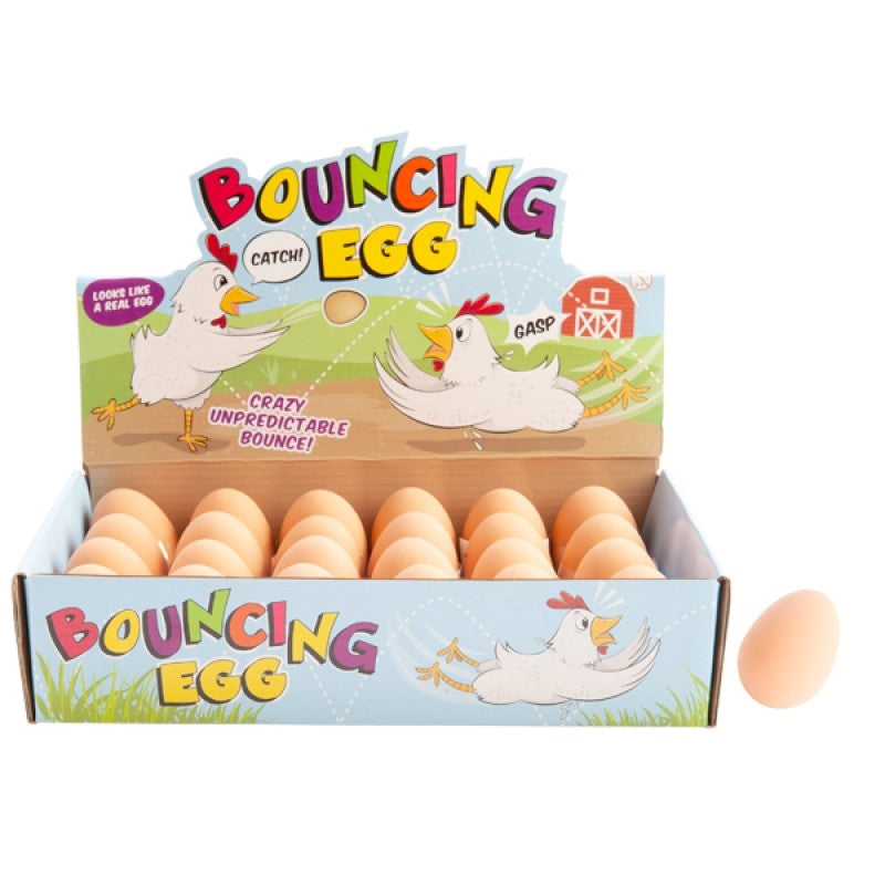 Colorful bouncing egg-shaped toy, perfect for unpredictable fun and play.