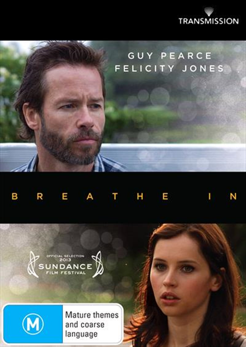 Cover of the 'Breathe In' DVD featuring the main characters in a dramatic pose.