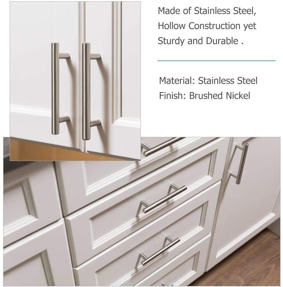 Brushed stainless steel cabinet drawer handle pulls, 128MM, showcasing modern design and sleek finish.