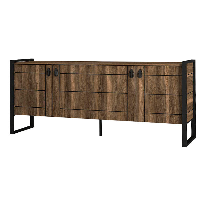 Buffet ARCADIA in walnut finish, showcasing its elegant design and spacious storage capabilities.