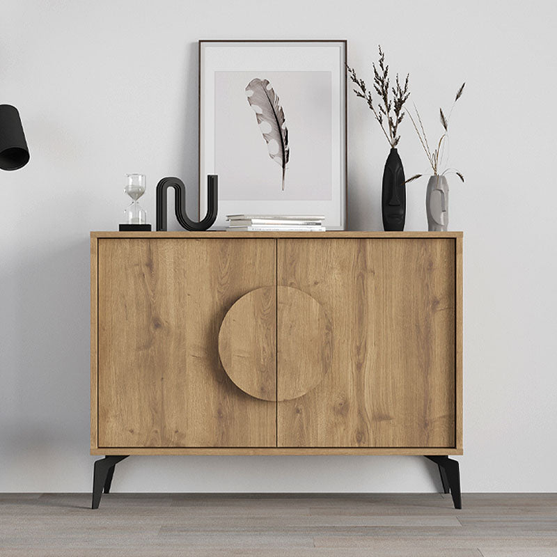 Buffet PARIS in light brown, featuring a sleek design with metal feet and ample storage space.