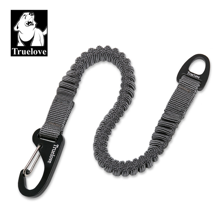 Bungee Extension for Leash Grey L, showcasing its flexible design and durable material.