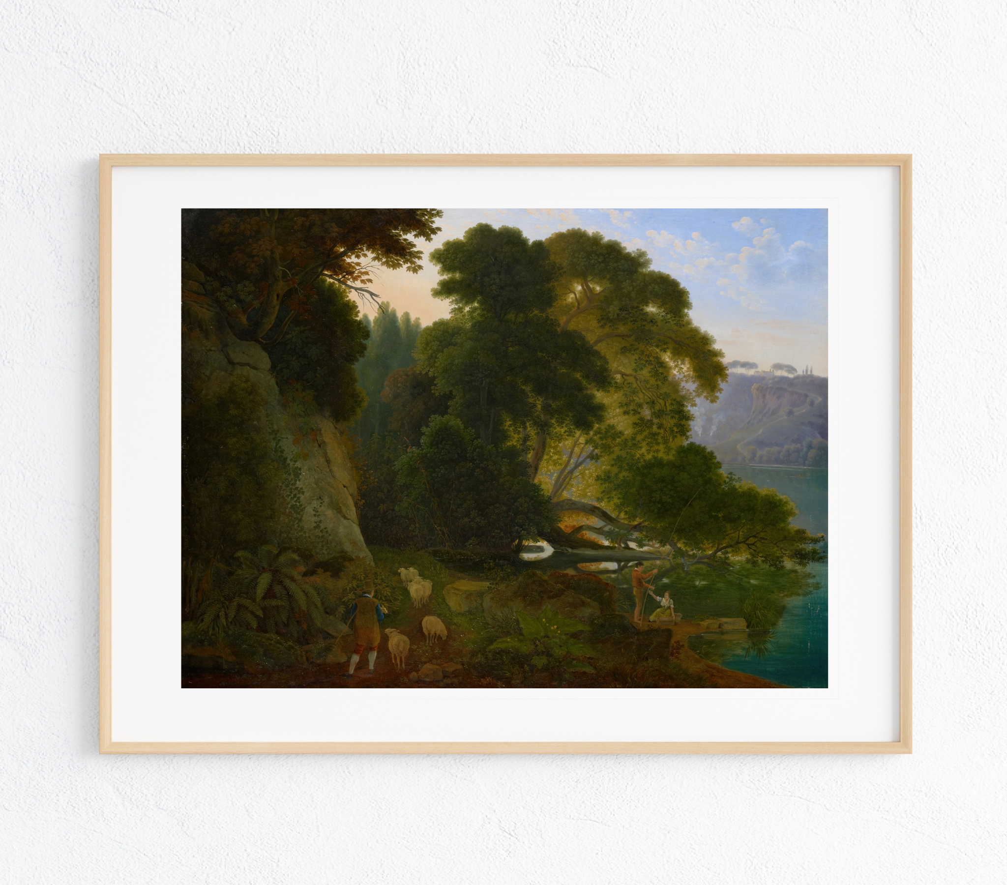 By the Lago Art Print showcasing a vibrant landscape with rich colors and textures on museum-grade canvas.