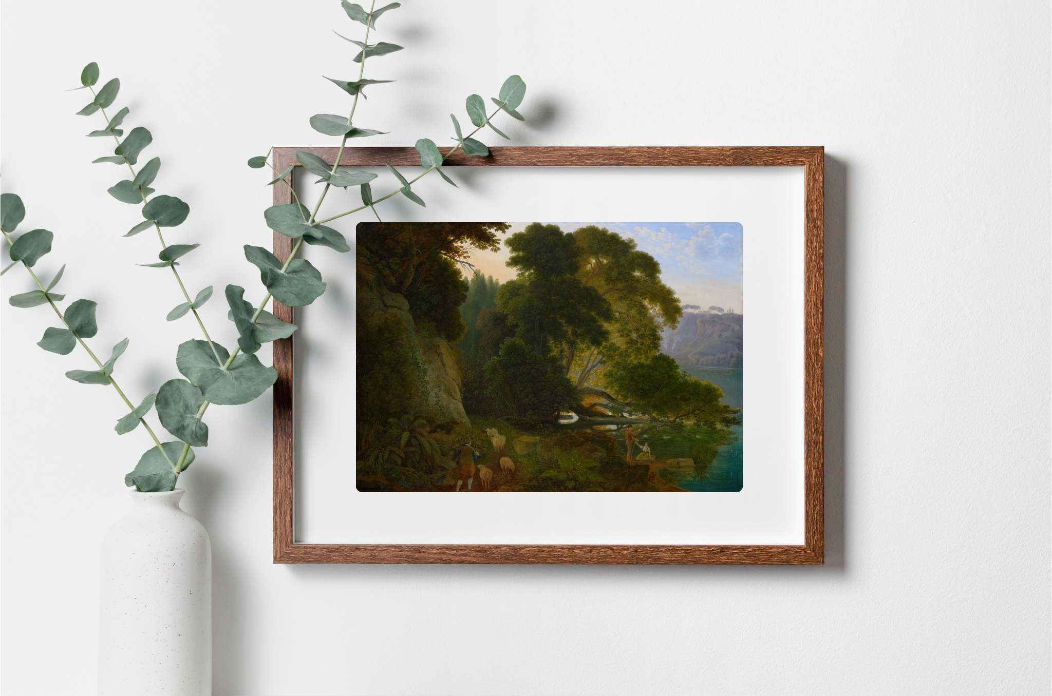 By the Lago Art Print showcasing a vibrant landscape with rich colors and textures on museum-grade canvas.