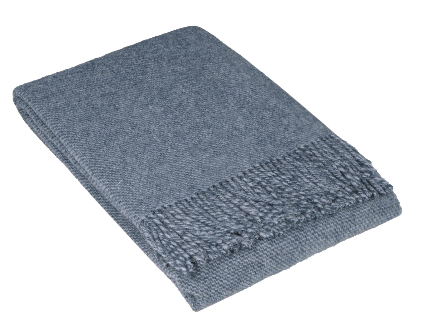 Navy Cambridge Throw blanket made from 100% New Zealand wool, showcasing a thick and cozy texture, perfect for adding warmth and style to any room.