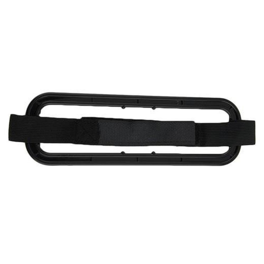 Car Tissue Box Holder in black, featuring elastic and Velcro straps for easy attachment to car visor or seat.