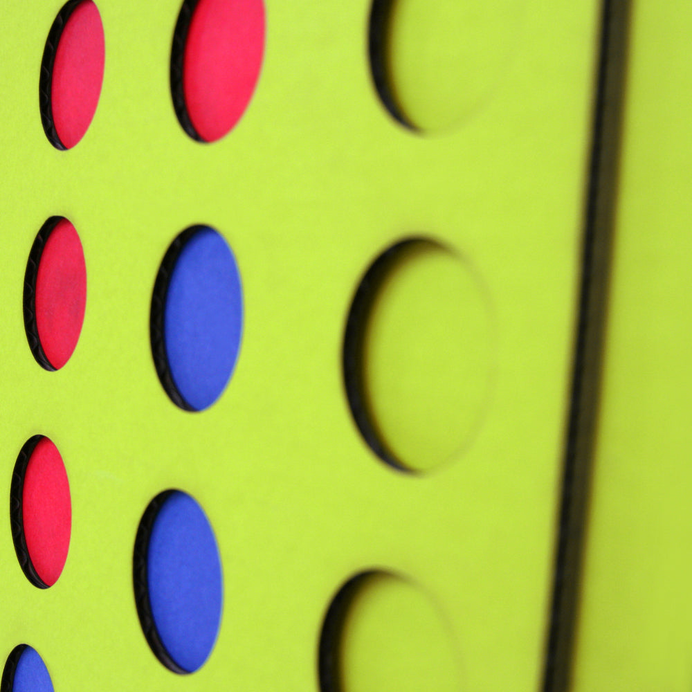 Cardboard Game DROP featuring a teddy bear design, showcasing the game board and chalkboard for scoring.