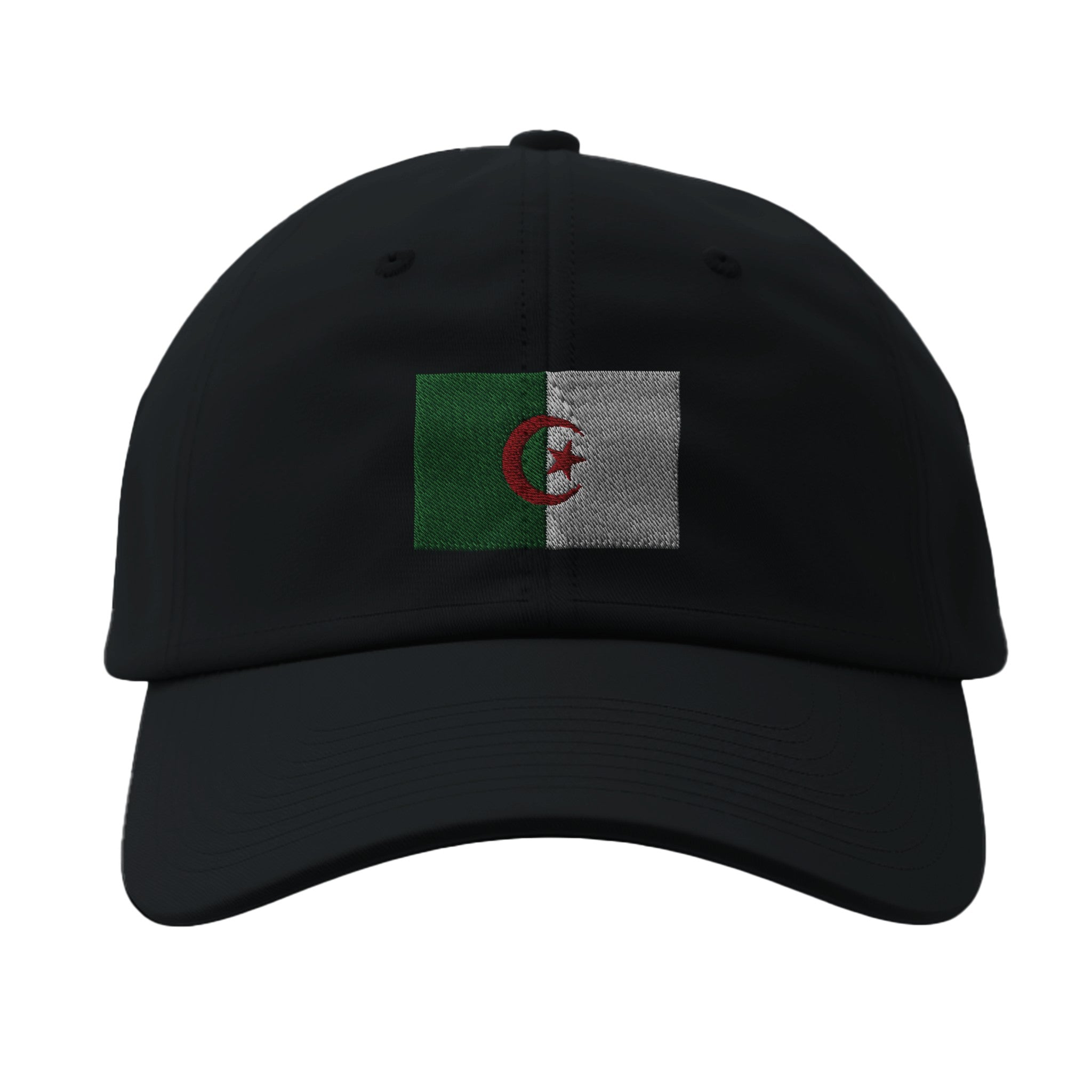 Casquette Drapeau de l'Algérie featuring a structured design and curved visor, showcasing the Algerian flag.