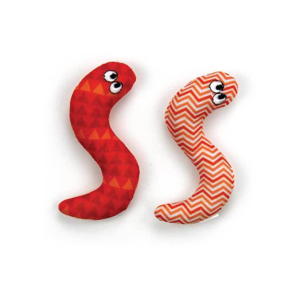 Colorful Catnip Cat Toy Surf Snake, 9cm long, designed for playful cats with crinkle sound and premium catnip inside.