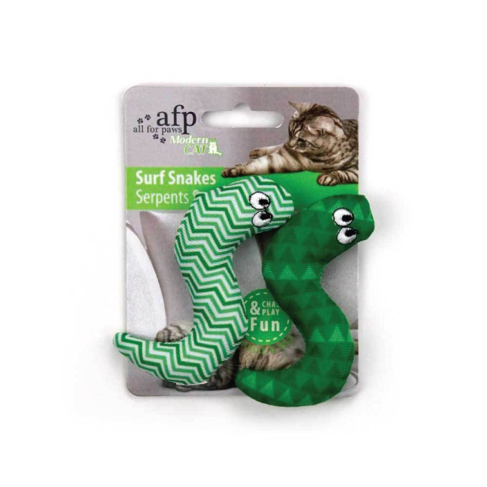 Colorful Catnip Cat Toy Surf Snake, 9cm long, designed for playful cats with crinkle sound and premium catnip inside.