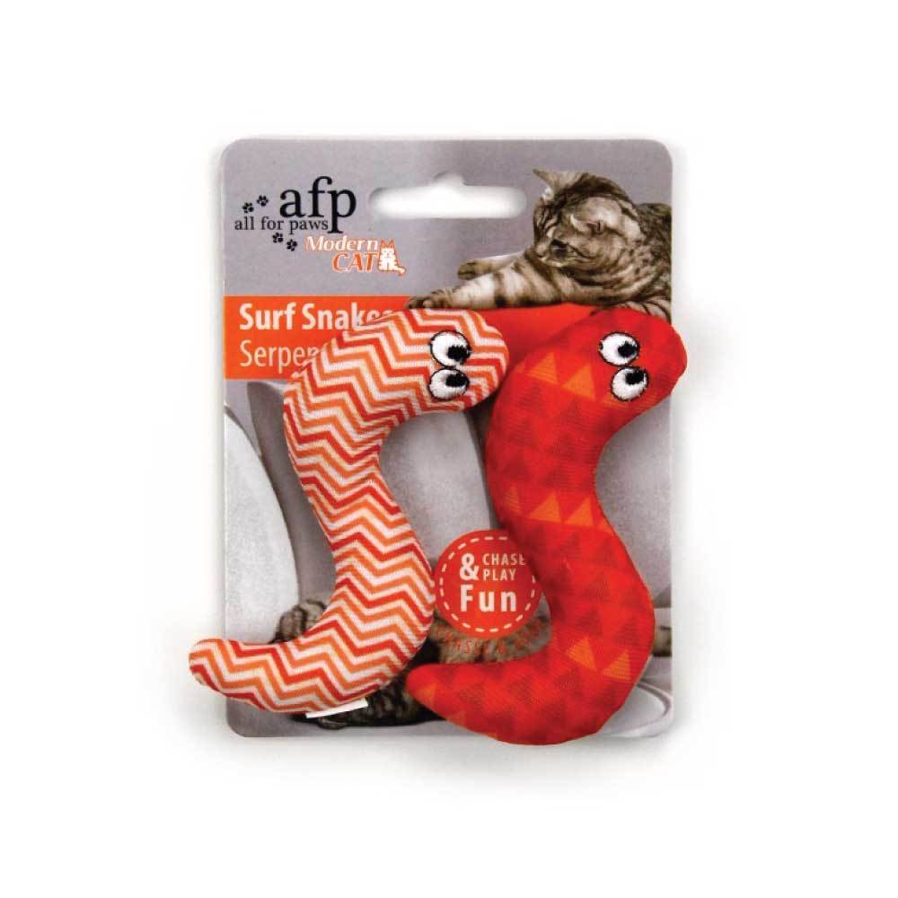 Colorful Catnip Cat Toy Surf Snake, 9cm long, designed for playful cats with crinkle sound and premium catnip inside.