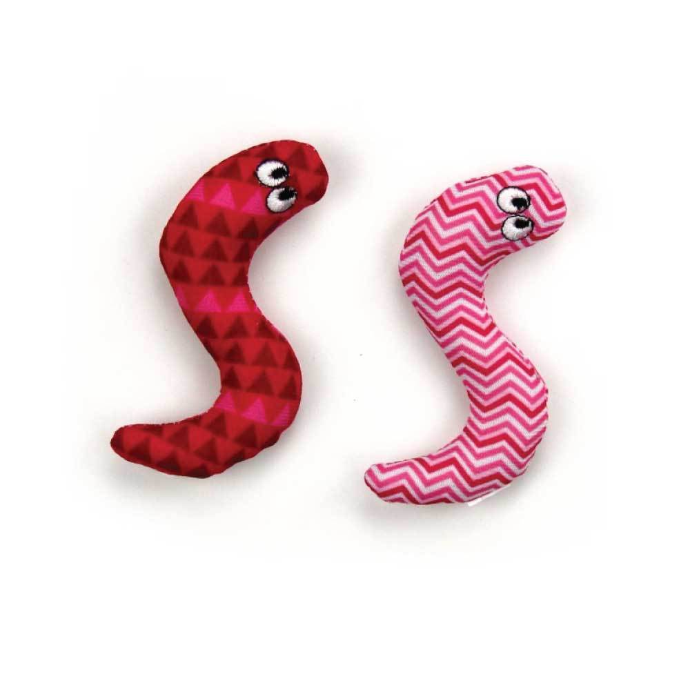 Colorful Catnip Cat Toy Surf Snake, 9cm long, designed for playful cats with crinkle sound and premium catnip inside.