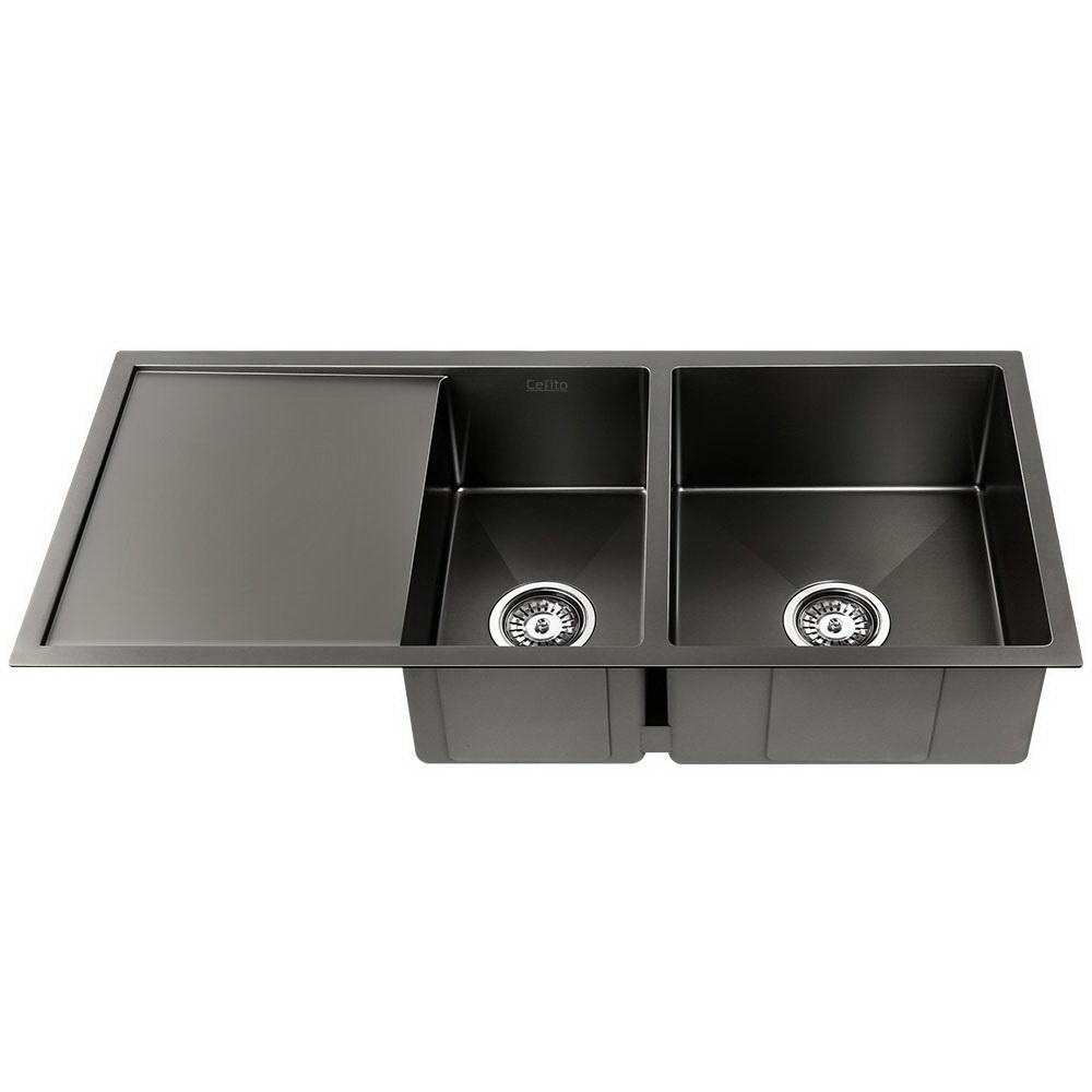 Cefito 100cm x 45cm Stainless Steel Kitchen Sink showcasing its sleek design and high-quality finish.