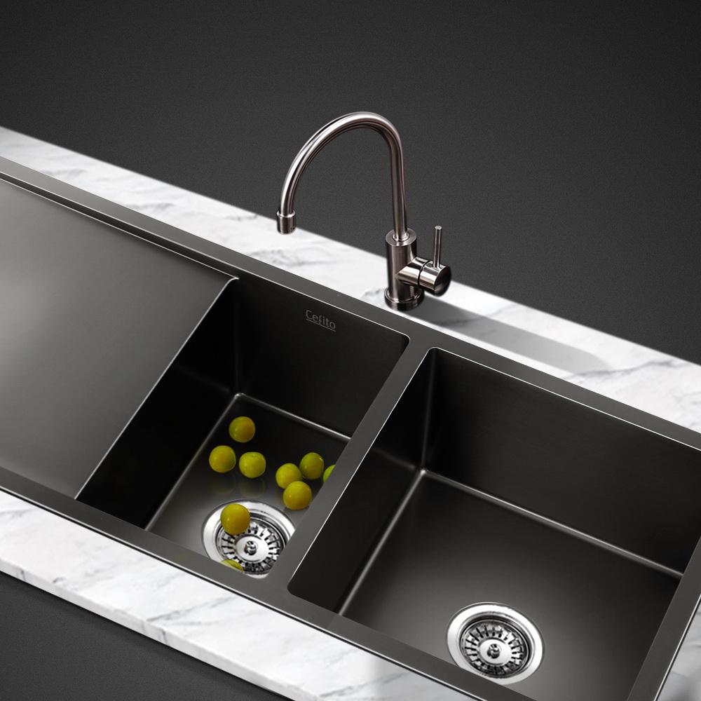 Cefito 100cm x 45cm Stainless Steel Kitchen Sink showcasing its sleek design and high-quality finish.