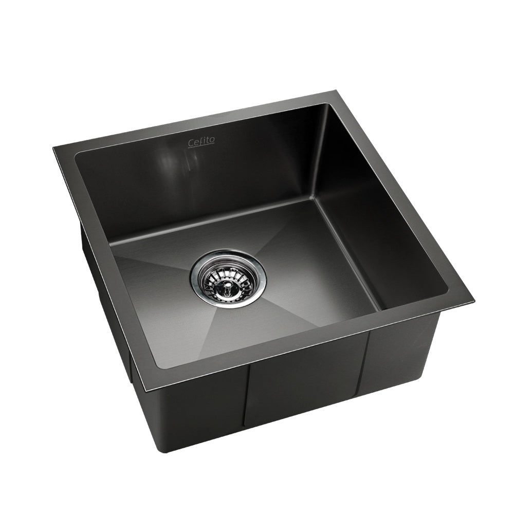 Cefito 51cm x 45cm Stainless Steel Kitchen Sink showcasing its sleek design and durable construction.