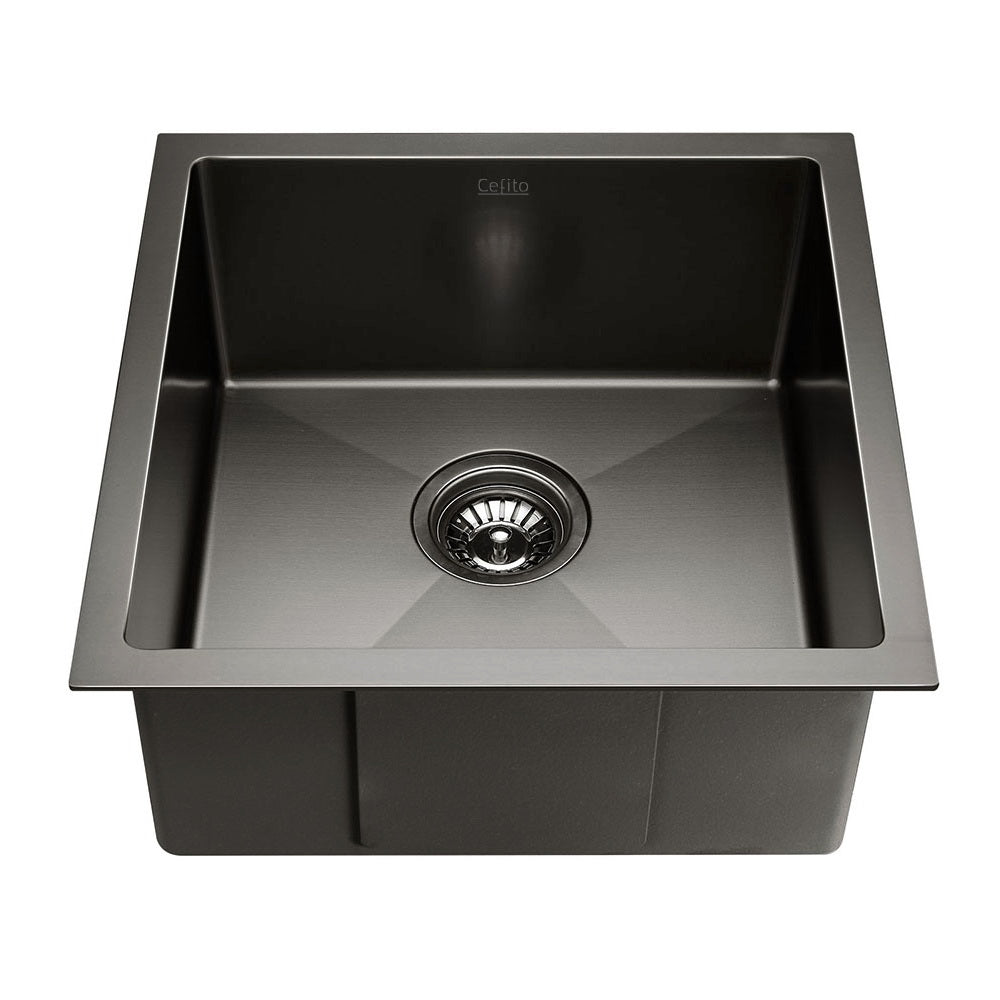 Cefito 51cm x 45cm Stainless Steel Kitchen Sink showcasing its sleek design and durable construction.