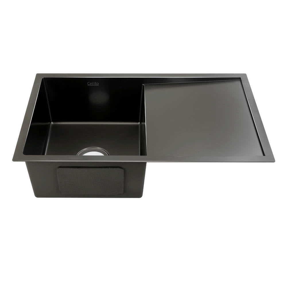 Cefito 75cm x 45cm Stainless Steel Kitchen Sink showcasing its sleek design and durable construction.