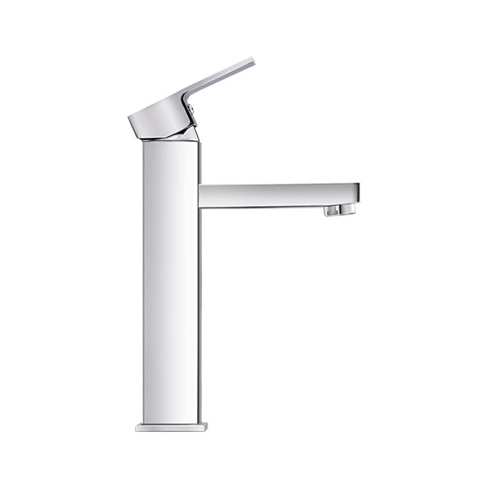 Cefito Basin Mixer Tap Faucet in Silver, showcasing its sleek design and high-quality materials.