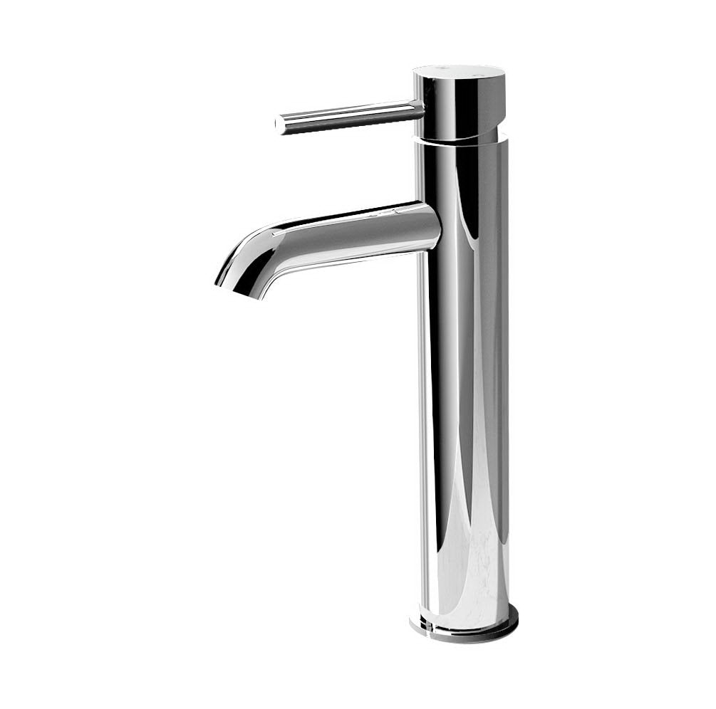 Cefito Basin Mixer Tap in polished chrome finish, showcasing its sleek design and high-quality materials.