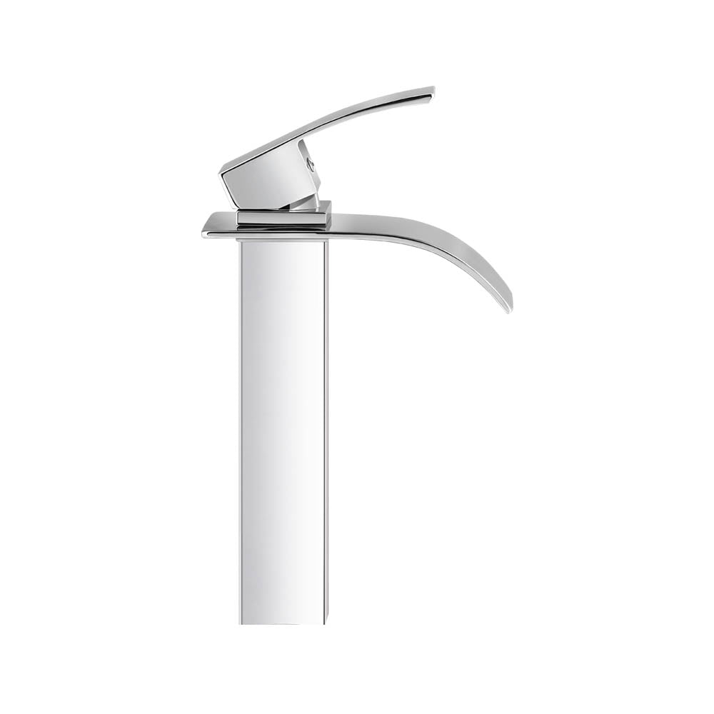 Cefito Basin Mixer Tap in silver finish, showcasing its sleek design and high-quality materials.