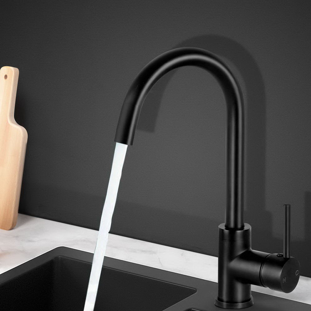 Cefito Kitchen Mixer Faucet Tap in matte black finish, showcasing its sleek design and modern features.