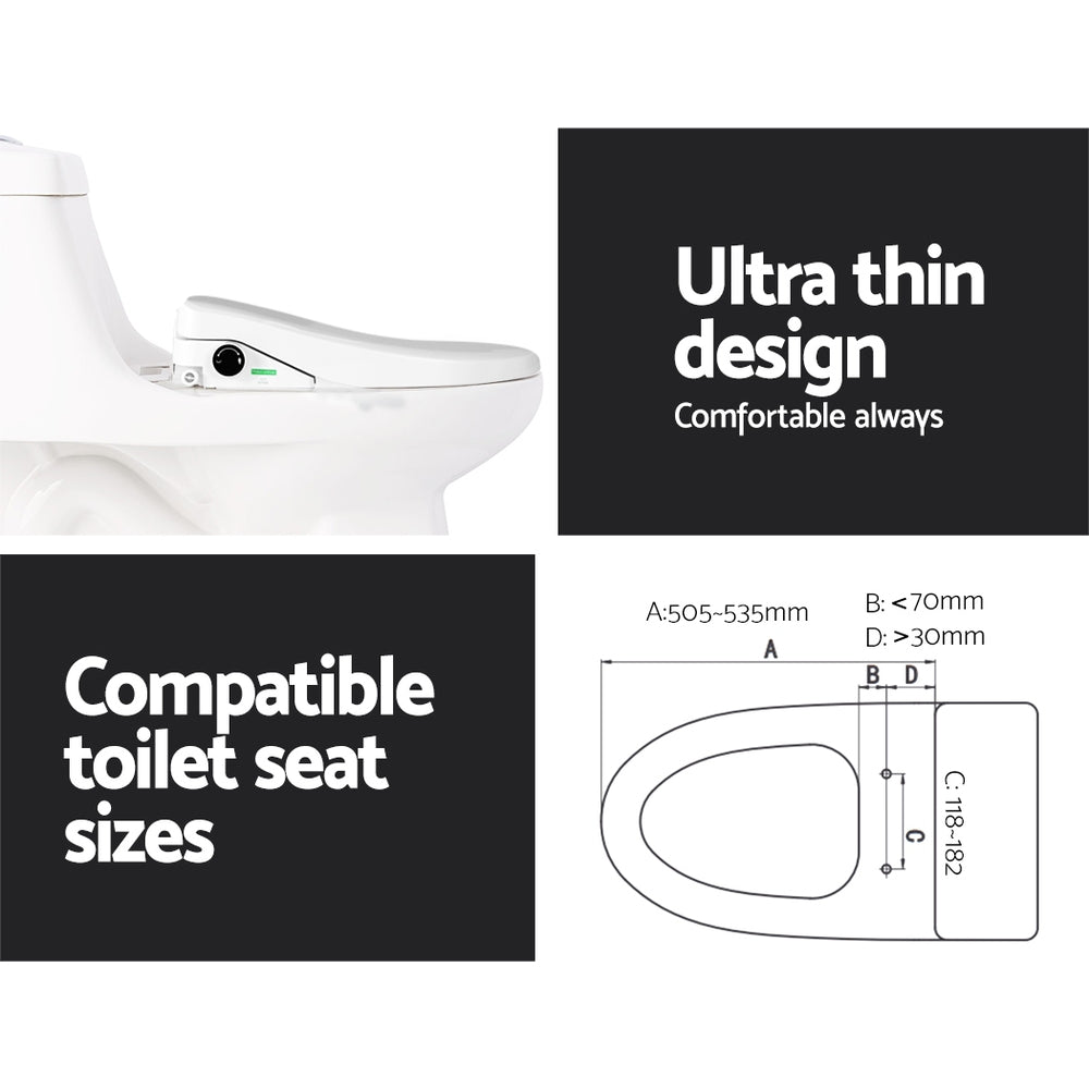 Cefito Non Electric Bidet Toilet Seat Cover in white, showcasing its dual nozzle and adjustable features for enhanced hygiene.