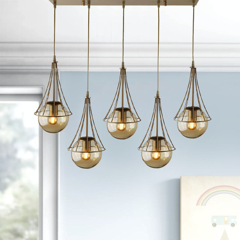 BELL Gold Ceiling Lamp with five E27 bulbs, dimensions 80x10x90cm, showcasing a luxurious metallic finish.