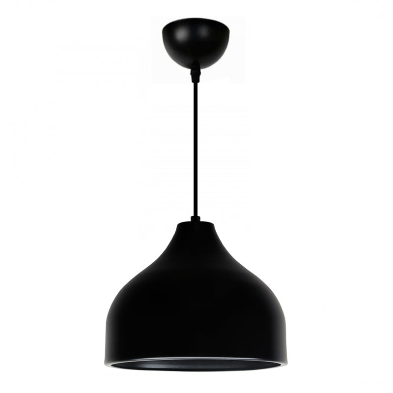 Ceiling Lamp BULB in black, featuring a sleek metallic design with a height of 70cm and a diameter of 17cm, ideal for modern interiors.