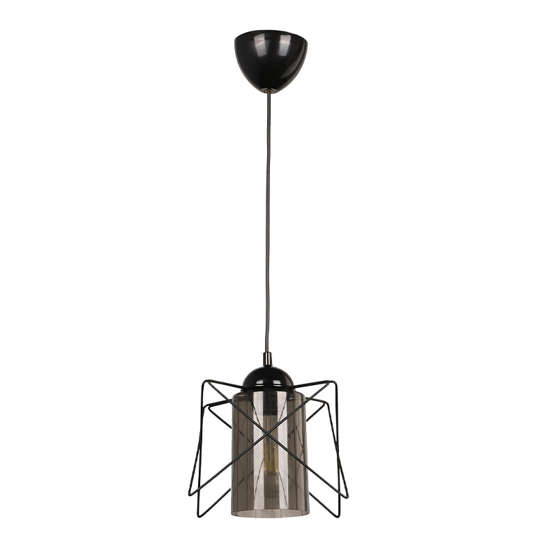 BUZZ Ceiling Lamp in black, featuring a sleek metallic design, dimensions 15x15x70 cm, ideal for modern interiors.