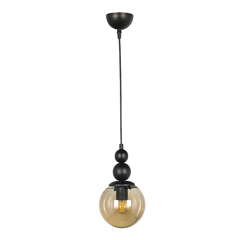 Stylish black metallic ceiling lamp ESTETICO E27, dimensions 15x15x70cm, perfect for modern interiors.